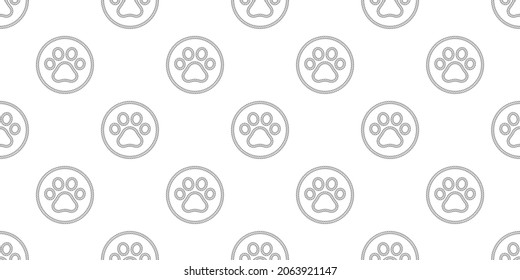dog paw seamless pattern cat footprint rope bear vector french bulldog cartoon scarf tile background repeat wallpaper illustration doodle design