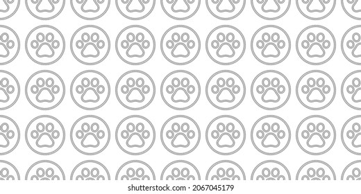 dog paw seamless pattern cat footprint rope bear vector french bulldog cartoon scarf tile background repeat wallpaper doodle illustration design