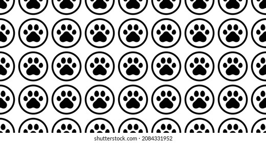 dog paw seamless pattern cat footprint polka dot vector bear french bulldog cartoon scarf tile background repeat wallpaper illustration doodle design