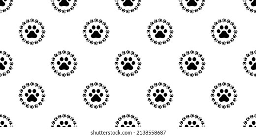 dog paw seamless pattern cat footprint french bulldog icon vector puppy kitten cartoon doodle isolated repeat wallpaper tile background illustration design clip art