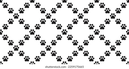 dog paw seamless pattern cat footprint vector puppy pet breed cartoon doodle repeat wallpaper tile background illustration design isolated