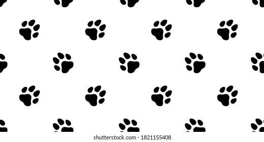 dog paw seamless pattern footprint cat french bulldog vector cartoon repeat wallpaper scarf isolated tile background illustration doodle design