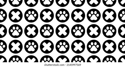 dog paw seamless pattern footprint polka dot cross french bulldog vector puppy pet breed cartoon doodle repeat wallpaper tile background illustration design isolated