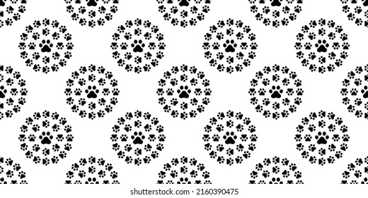 dog paw seamless pattern footprint cat french bulldog vector icon puppy kitten cartoon doodle isolated tile background repeat wallpaper illustration design clip art