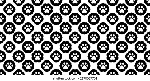 dog paw seamless pattern footprint polka dot vector french bulldog pet puppy breed cartoon character doodle repeat wallpaper tile background illustration design isolated