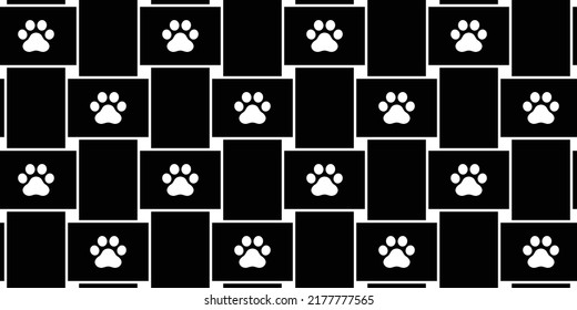 dog paw seamless pattern footprint cat weave checked tartan plaid french bulldog vector cartoon character icon scarf isolated tile background repeat wallpaper gift wrapping paper illustration doodle d