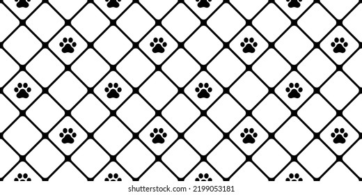 dog paw seamless pattern footprint checked french bulldog icon vector puppy cat kitten cartoon doodle isolated repeat wallpaper tile background illustration design clip art