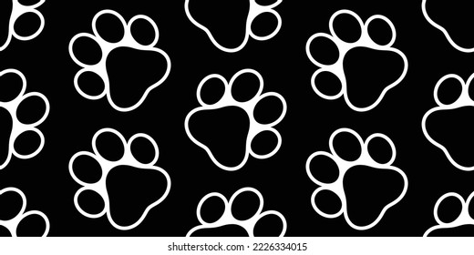dog paw seamless pattern footprint vector cartoon cat gift wrapping paper tile background repeat wallpaper illustration scarf isolated design