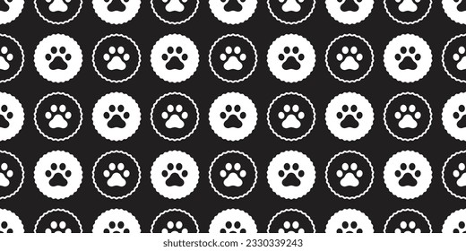 dog paw seamless pattern footprint polka dot cat kitten french bulldog vector puppy pet breed cartoon doodle gift wrapping paper tile background repeat wallpaper illustration design isolated