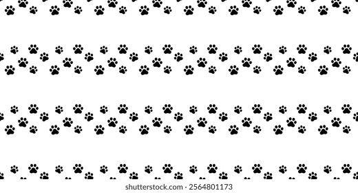 dog paw seamless pattern footprint cat pet french bulldog puppy kitten bear vector cartoon doodle tile background gift wrapping paper repeat wallpaper illustration scarf isolated design