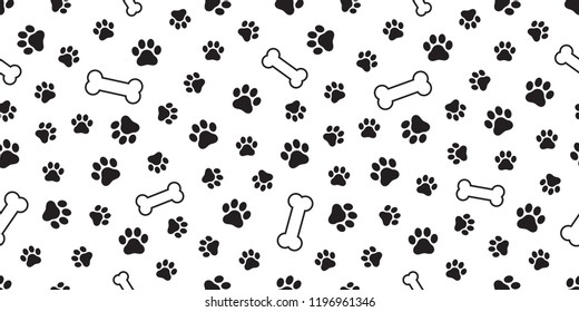 dog paw seamless pattern vector star isolated illustration cartoon wallpaper