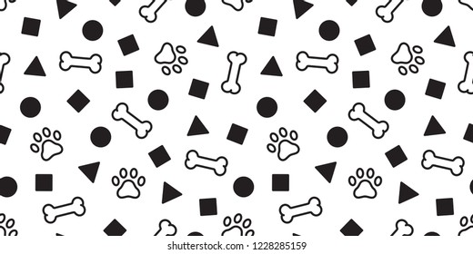 Dog Paw seamless pattern vector bone french bulldog footprint tile background repeat wallpaper scarf isolated cartoon illustration gift wrap