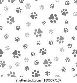 Pieza vectorial sin fisuras Pieza vectorial Pieza kitten de fondo cachorrito repetir caricatura de papel pintado aislado de blanco - Ilustración vectorial