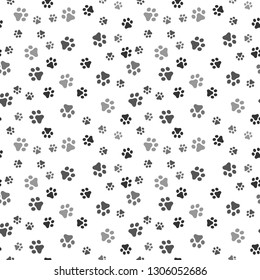 Dog Paw Seamless Pattern Vector Footprint Stock Vector (Royalty Free ...