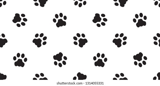 Dog Paw seamless pattern vector footprint isolated french bulldog cartoon scarf repeat wallpaper tile background illustration doodle