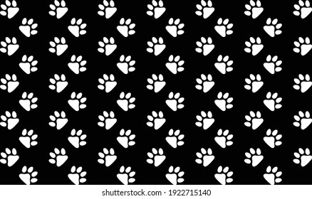 Dog Paw Seamless. Paw Print Pattern