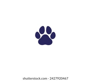 Dog paw silhouette vector logo elements