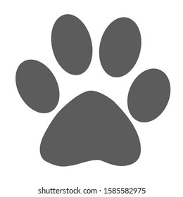 dog paw symbol vector graphic