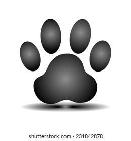 dog paw vector