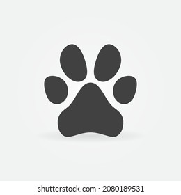 Dog Paw vector Footprint concept minimal icon or design element