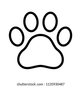 Dog paw vector footprint icon logo symbol graphic cartoon illustration french bulldog bear cat