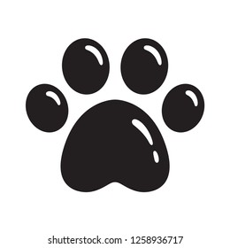 dog paw vector footprint icon logo french bulldog cat puppy cartoon symbol sign illustration