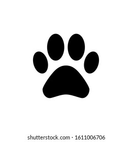 dog paw vector footprint icon logo french bulldog cat puppy kitten cartoon symbol sign illustration doodle. EPS 10