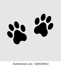 dog paw vector footprint icon . Paw icon vector. Paw Print icon background