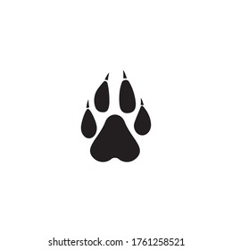 Dog paw vector footprint icon logo symbol graphic  illustration