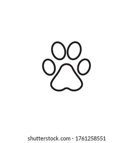 Dog paw vector footprint icon logo symbol graphic  illustration