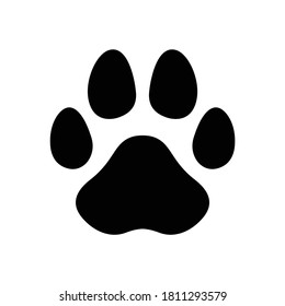 dog paw vector footprint icon french bulldog cat foot cartoon character symbol illustration doodle design