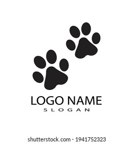 Dog paw vector footprint icon logo symbol graphic  illustration