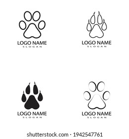 Dog paw vector footprint icon logo symbol graphic  illustration