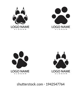 Dog paw vector footprint icon logo symbol graphic  illustration