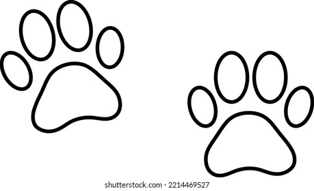 dog paw vector footprint icon logo french bulldog cat puppy kitten cartoon symbol sign illustration doodle 