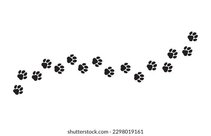 dog paw vector footprint icon french bulldog cartoon character symbol illustration doodle design