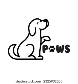 dog paw vector footprint icon french bulldog cartoon character symbol illustration doodle design