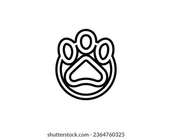 dog paw vector footprint icon