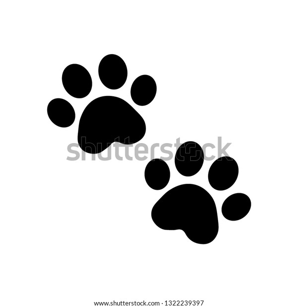 Dog Paw Vector Footprint Icon Logo Stock Vector Royalty Free 1322239397