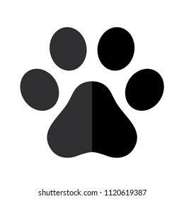 Dog paw vector footprint logo icon graphic symbol illustration french bulldog cat cartoon