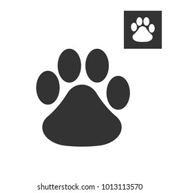 dog paw vector icon