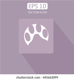 dog paw vector icon