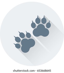 Dog Paw Vector Icon