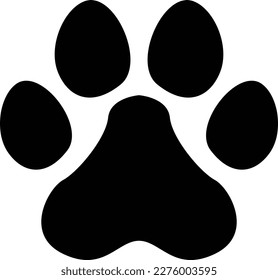 Dog paw vector icon design. Flat animal footprint icon
