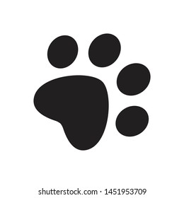 dog paw vector icon french bulldog cartoon symbol character illustration design