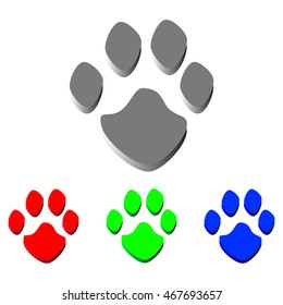Dog paw - Vector illustration