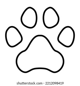 Dog Paw Vector Illustration Isolated Black Stock Vector (Royalty Free ...