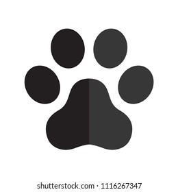Dog paw vector logo icon footprint symbol graphic illustration cat french bulldog