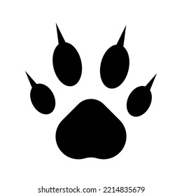 dog paw web icon color editable