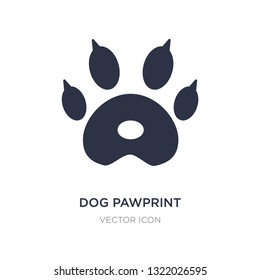 dog pawprint icon on white background. Simple element illustration from Charity concept. dog pawprint sign icon symbol design.